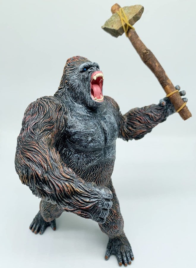 Higherbros Gorilla Action Figure Toys Standing Rampage Gorilla Fight Mode Gorilla Ape Solid Wild Animal Figurines for Kids Birthday and Home Decoration - Image 5